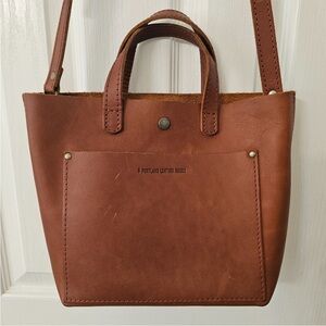 Portland Leather Goods mini tote in honey